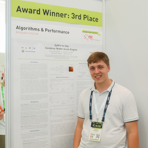 ISC 2026 Research Poster Award 3rd place winner announcement at the conference in Hamburg.